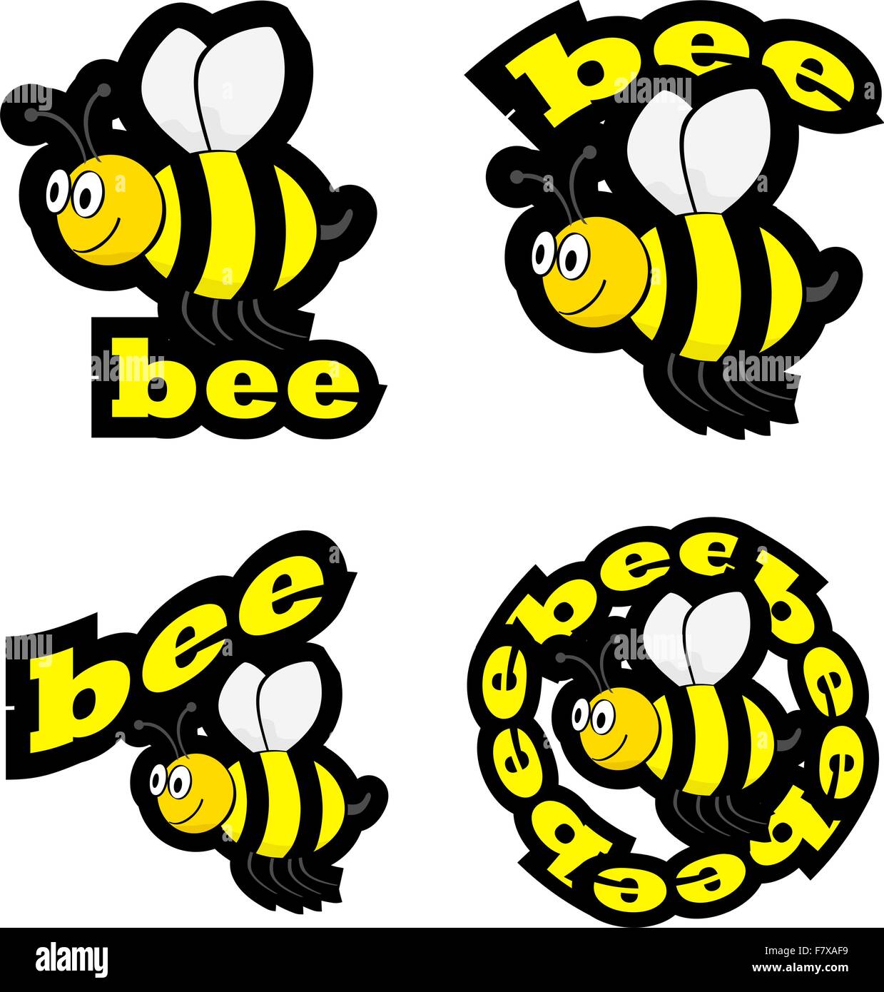 Icônes de l’abeille Illustration de Vecteur