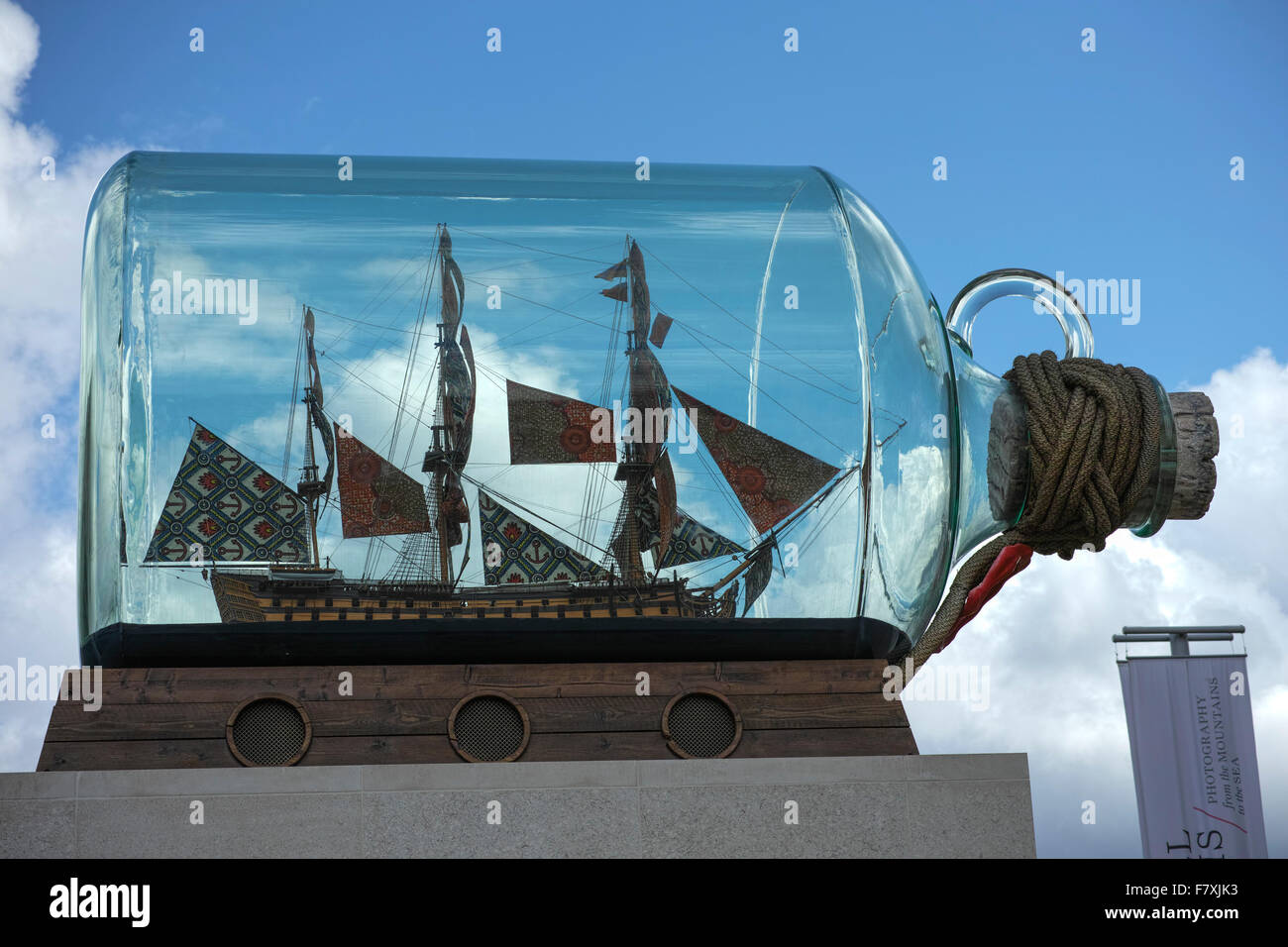 Yinka Shonibare's Nelson's ship in a bottle exposée au Musée National Maritime Greenwich Banque D'Images