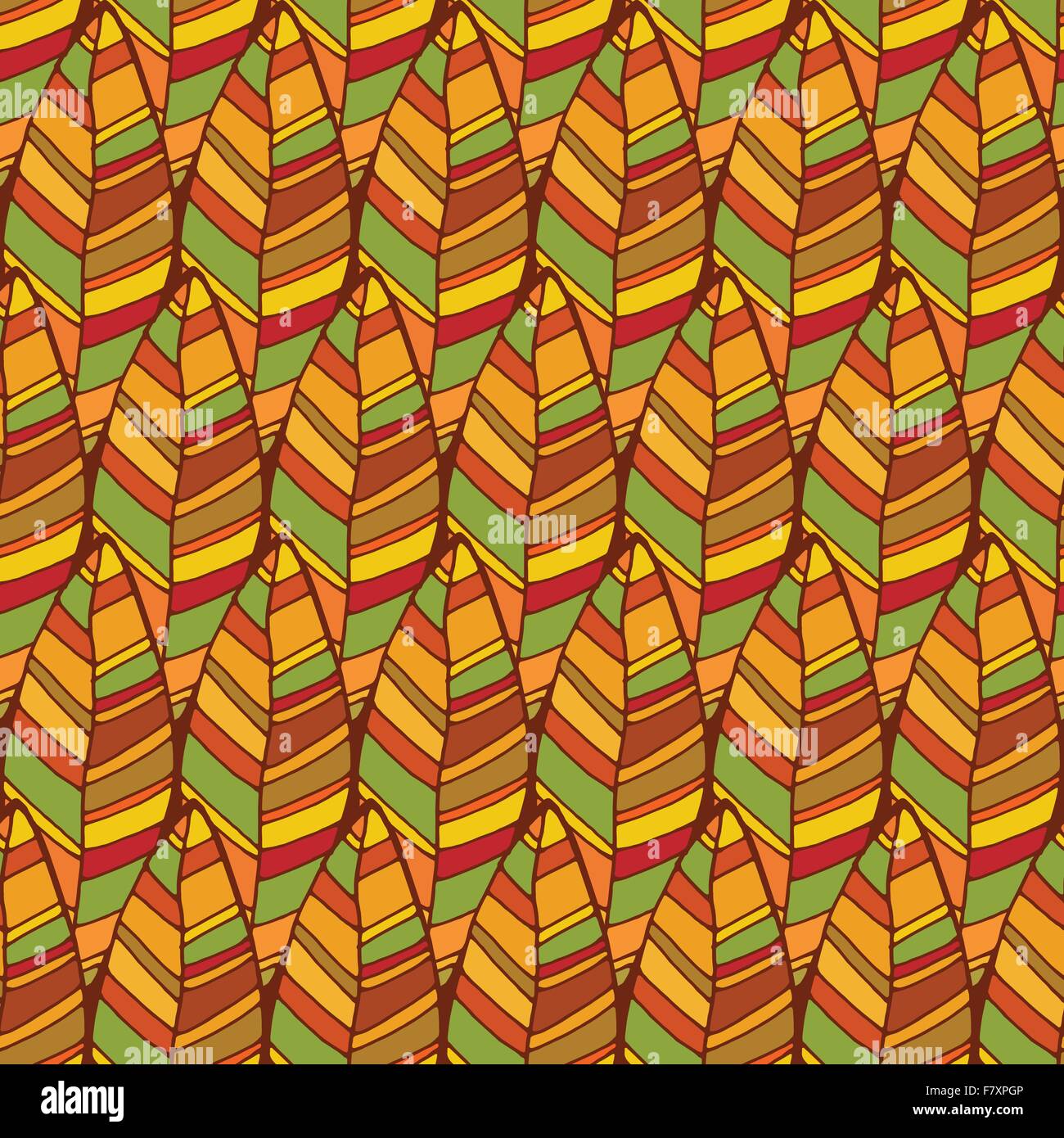 Abstraite automne Vintage motif feuilles transparente Illustration de Vecteur