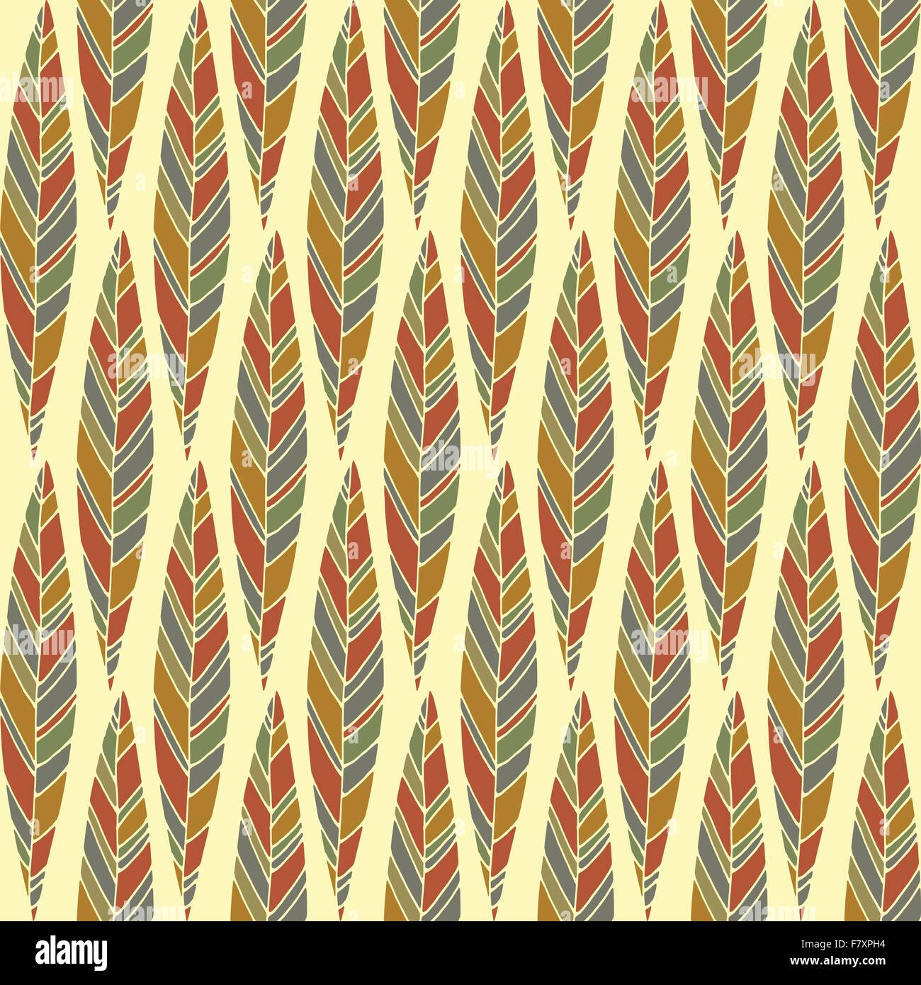 Abstraite automne Vintage motif feuilles transparente Illustration de Vecteur