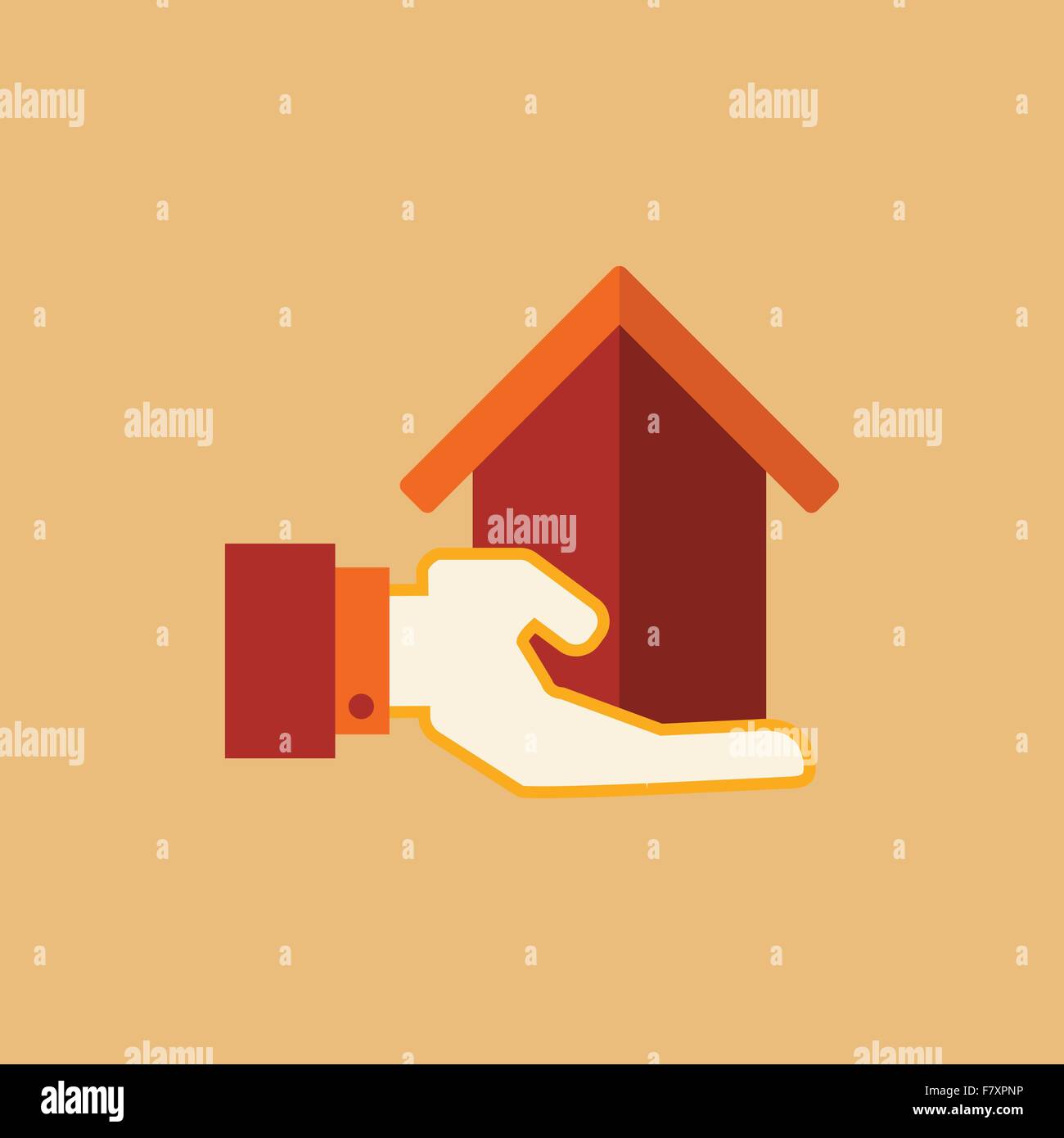 L'icône de l'immobilier. Illustration de Vecteur