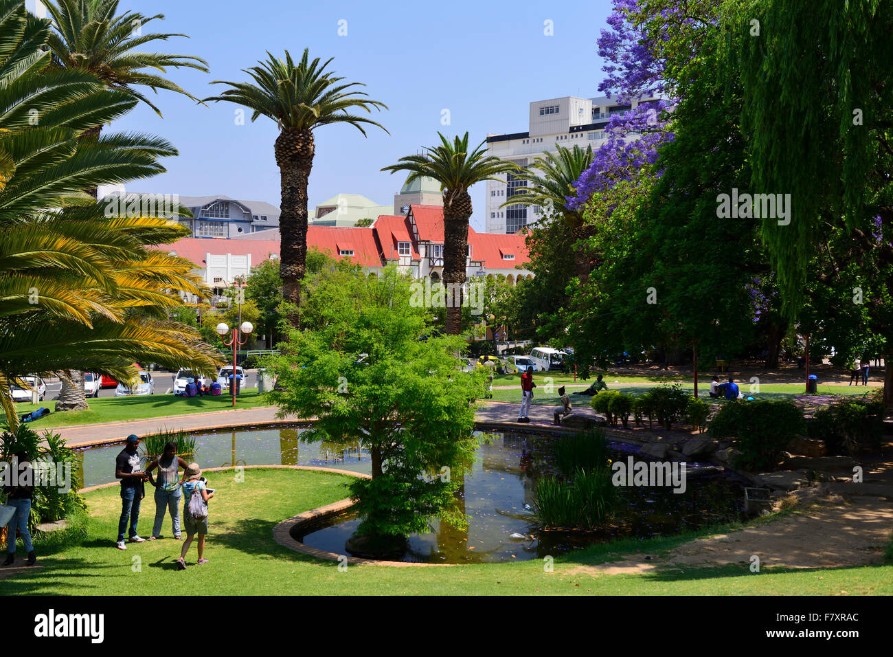 Parc du zoo au centre-ville de Windhoek, Namibie Banque D'Images