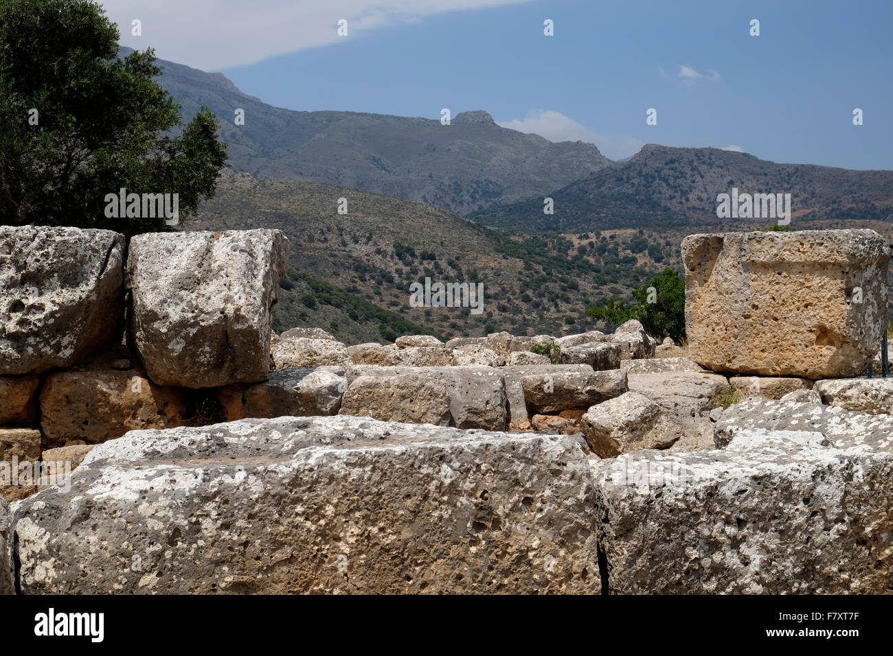 Ruines de Lato en Crète, ville-état de l'Latians. 4e et 3e siècle avant J.-C.. Banque D'Images