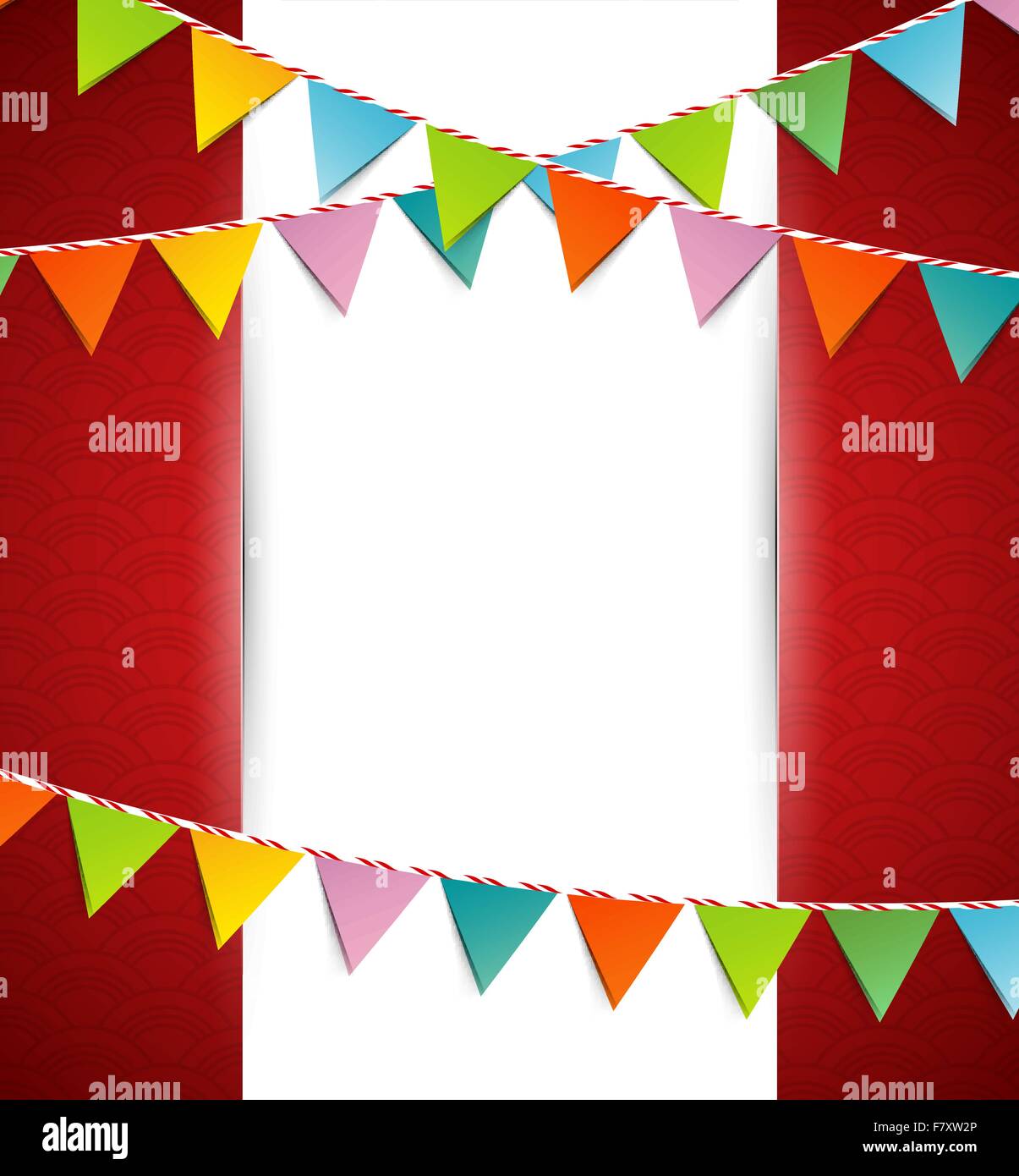 Drapeaux de couleur parti Bunting Illustration de Vecteur