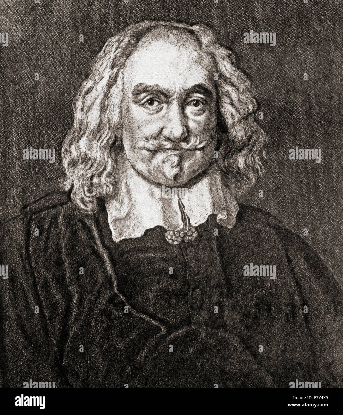 Thomas Hobbes de Malmesbury, 1588 - 1679. Le philosophe anglais. Après une gravure de Wenceslaus Hollar. Banque D'Images