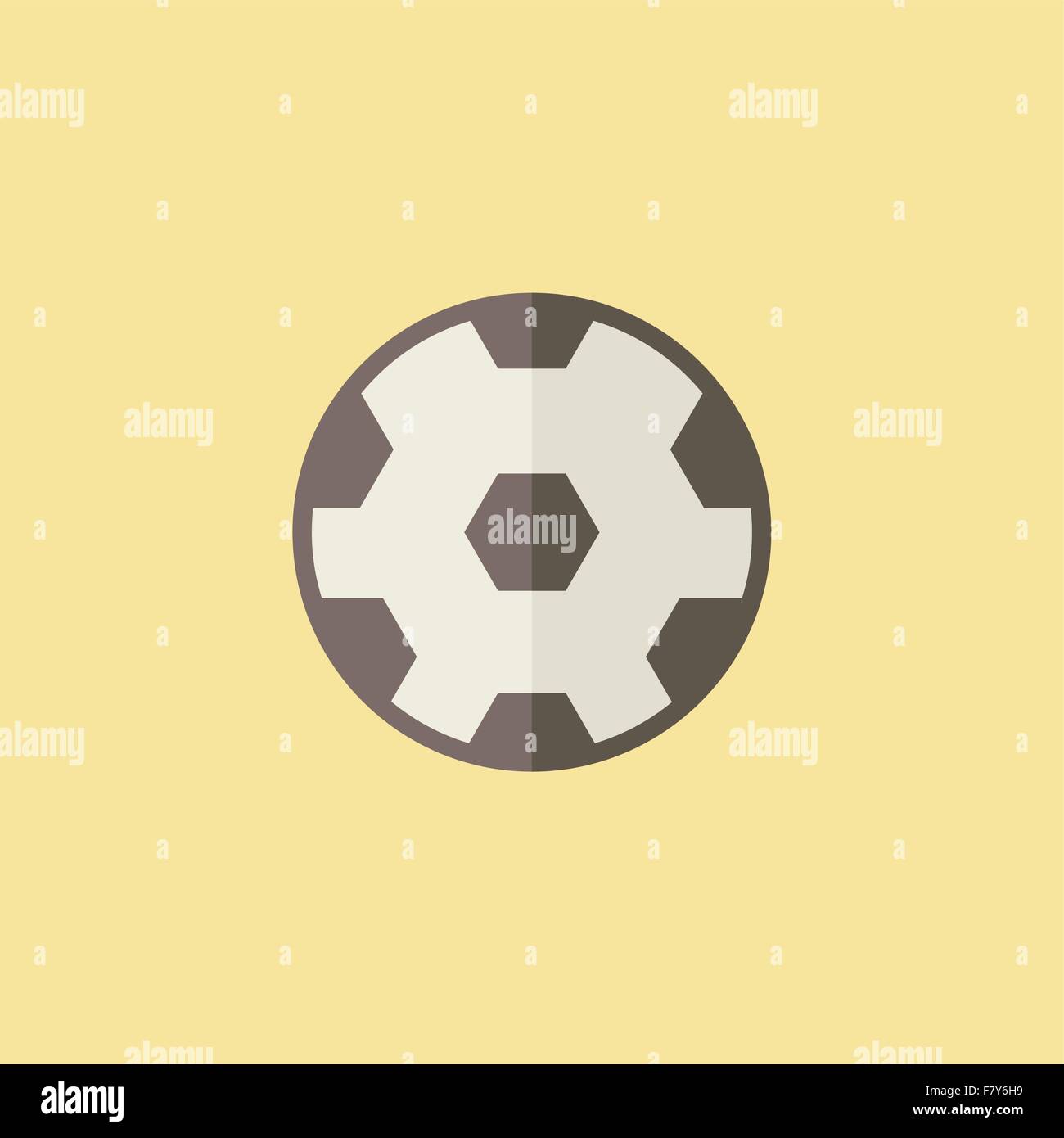 L'icône d'un ballon de football Illustration de Vecteur