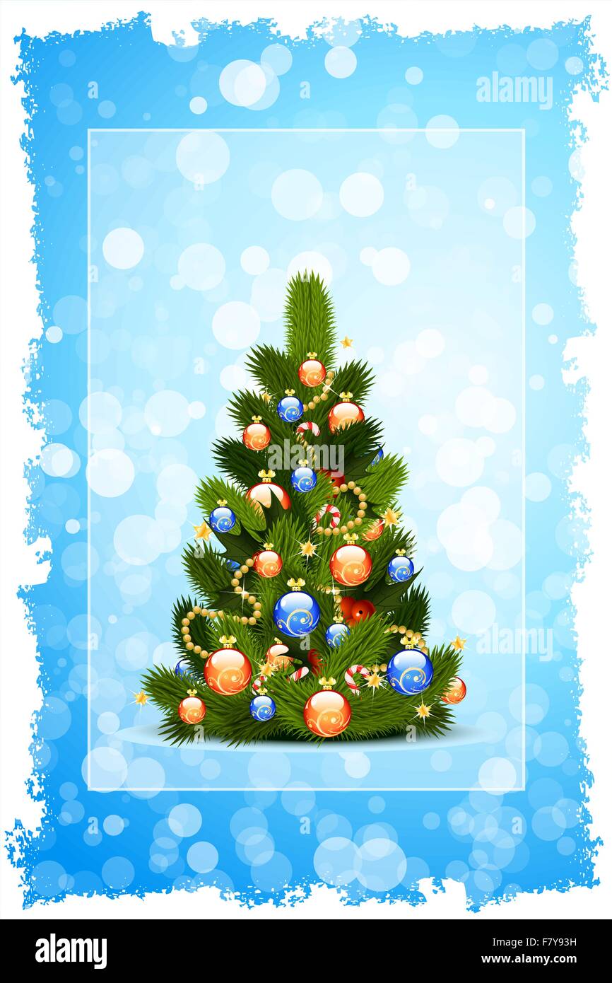 Modèle de carte de Noël Illustration de Vecteur