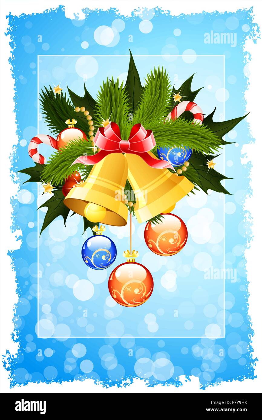 Modèle de carte de Noël Illustration de Vecteur