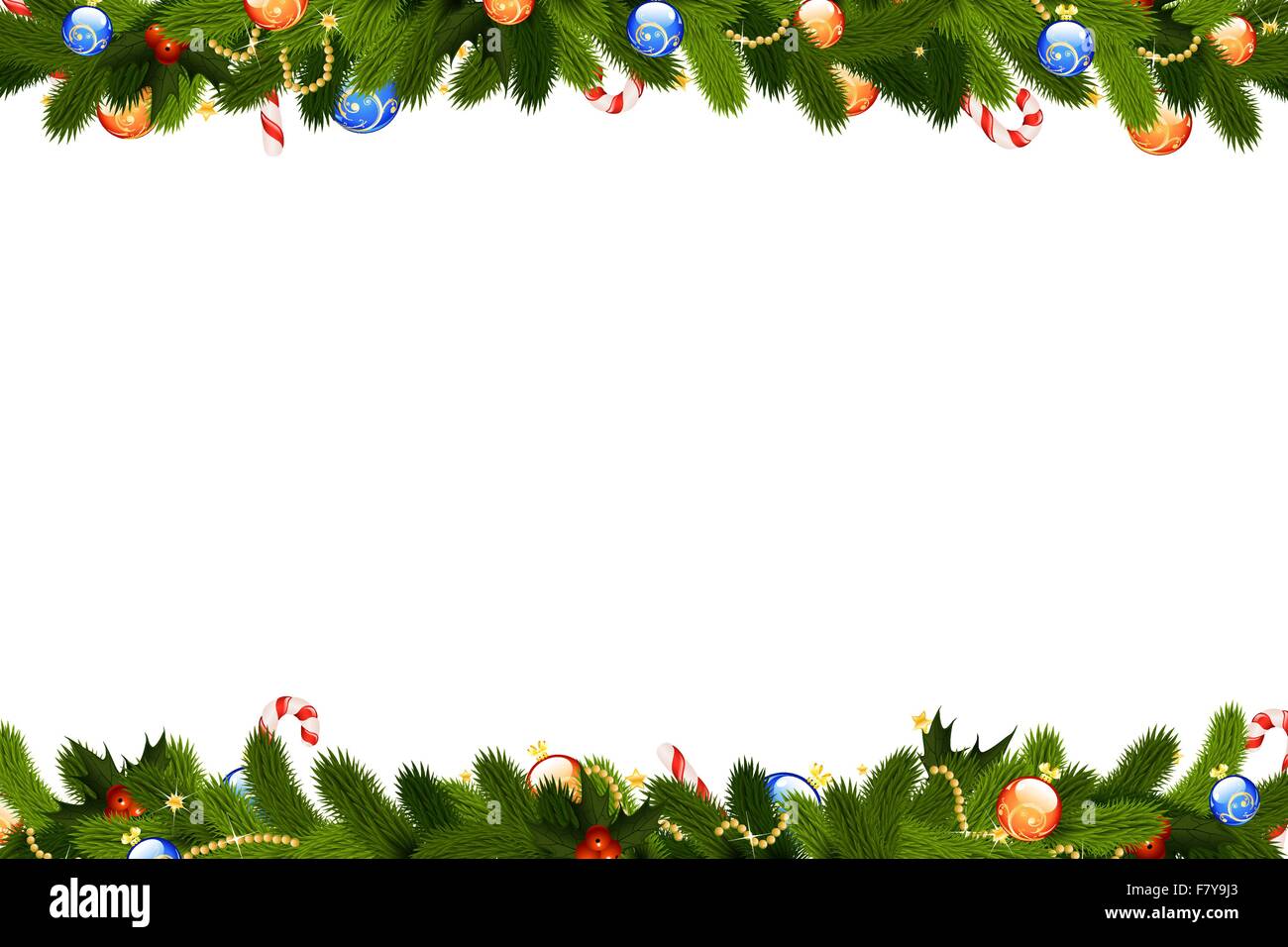 Cadre de Noël isolés Illustration de Vecteur