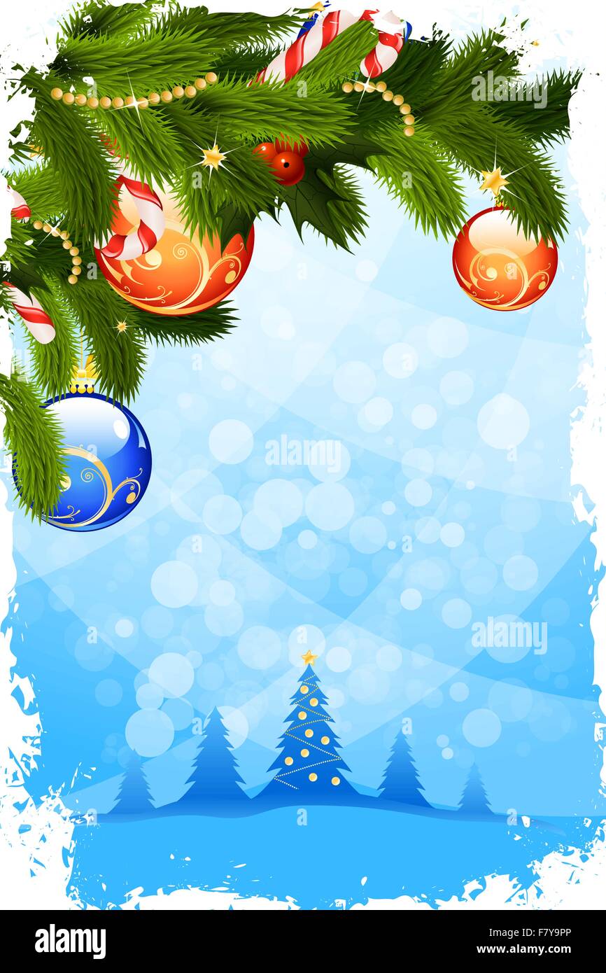 Modèle de carte de Noël Illustration de Vecteur