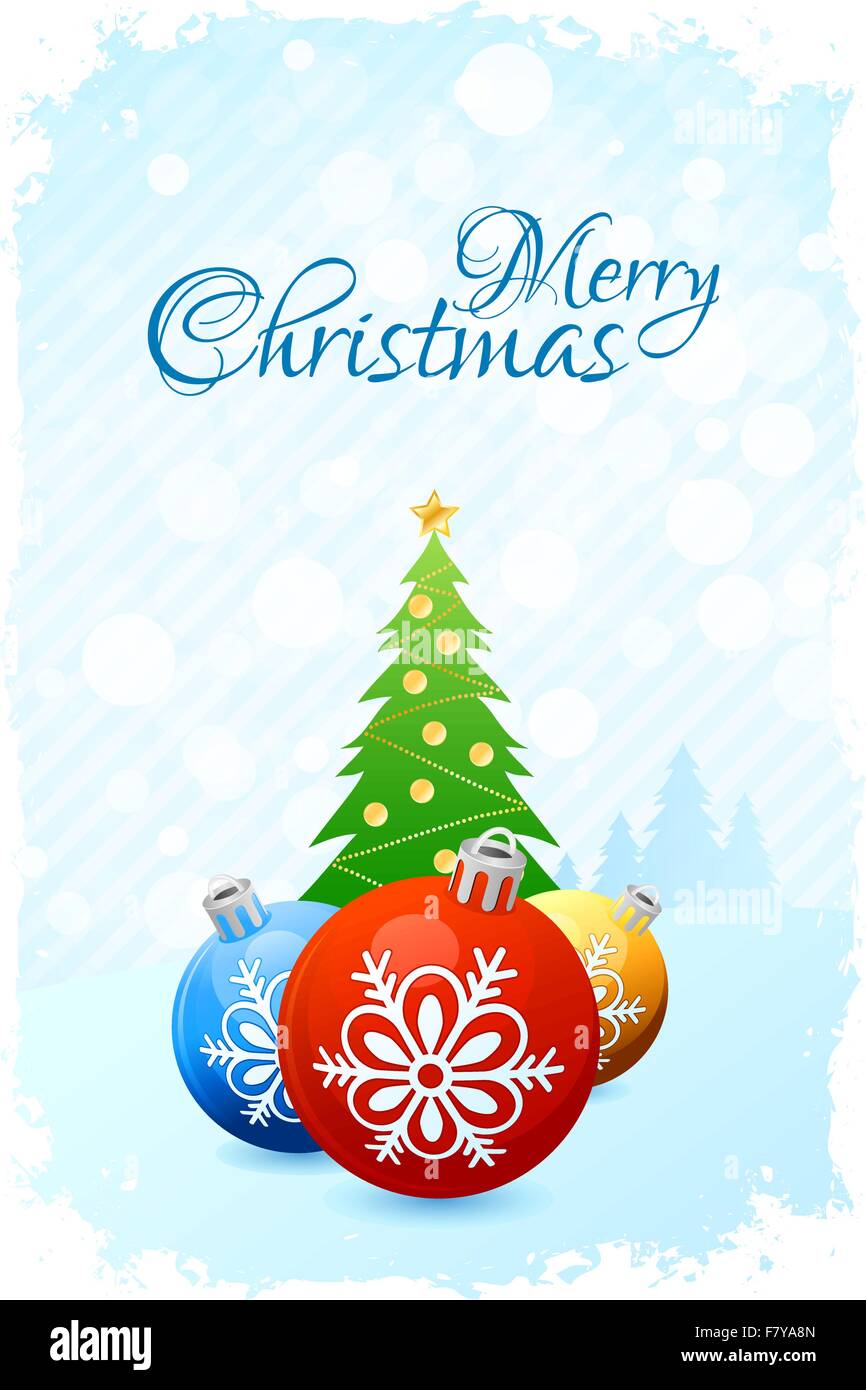 Modèle de carte de Noël Illustration de Vecteur
