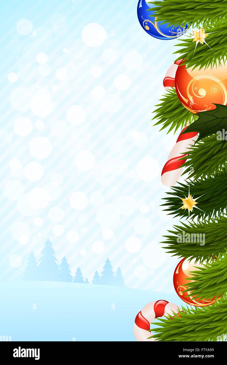 Modèle de carte de Noël Illustration de Vecteur