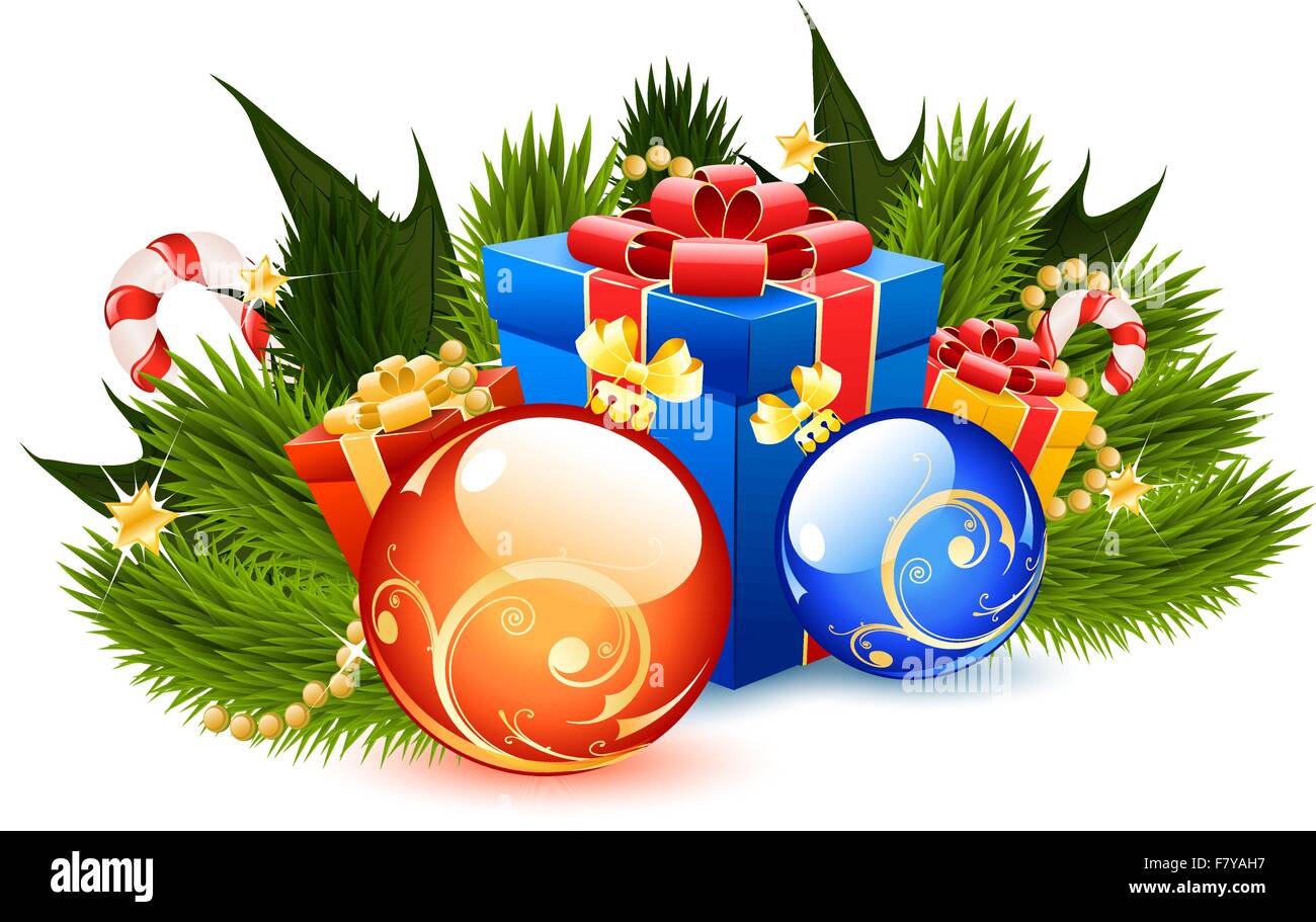 Modèle de carte de Noël Illustration de Vecteur