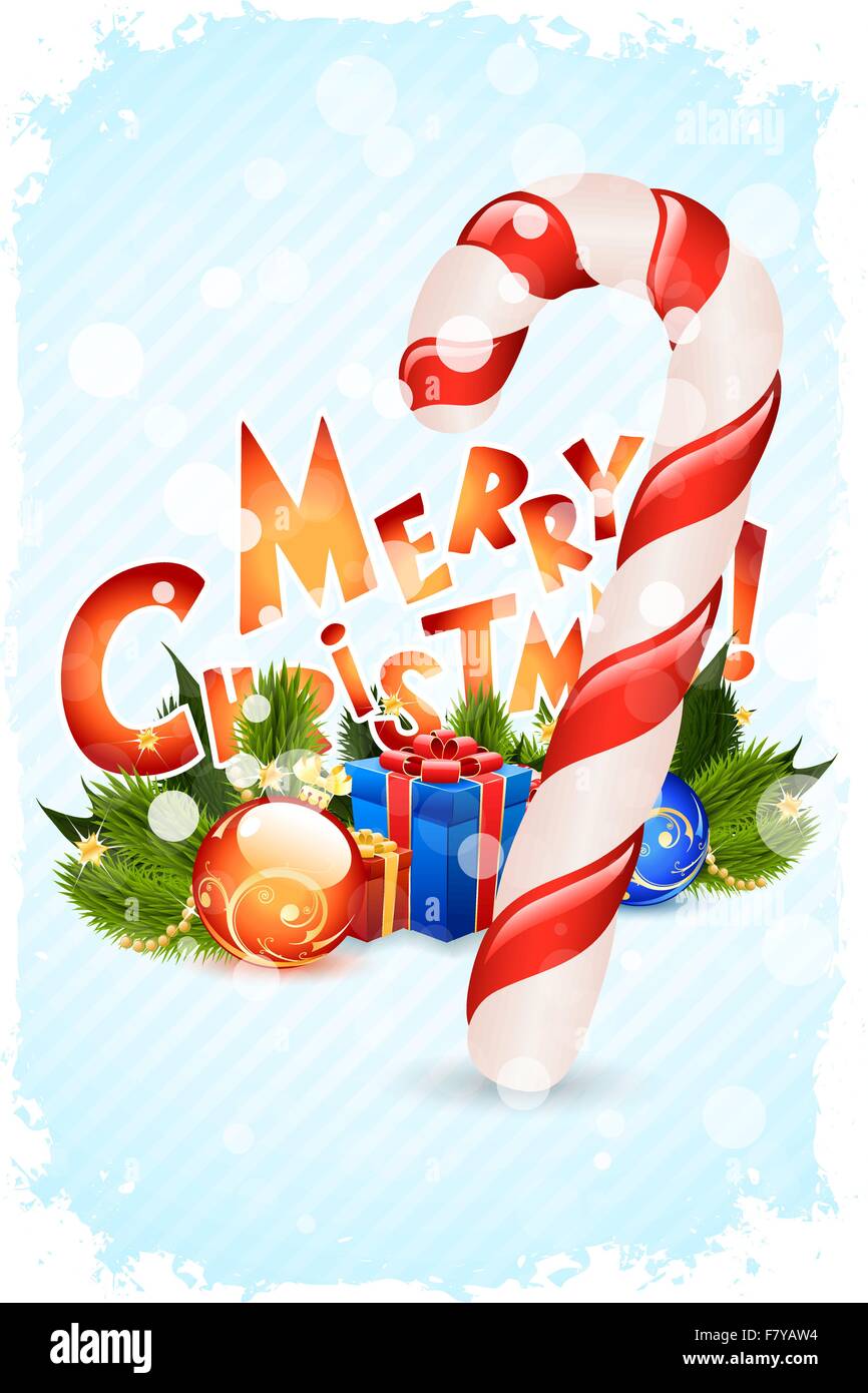 Joyeux Noël Carte de souhaits Illustration de Vecteur