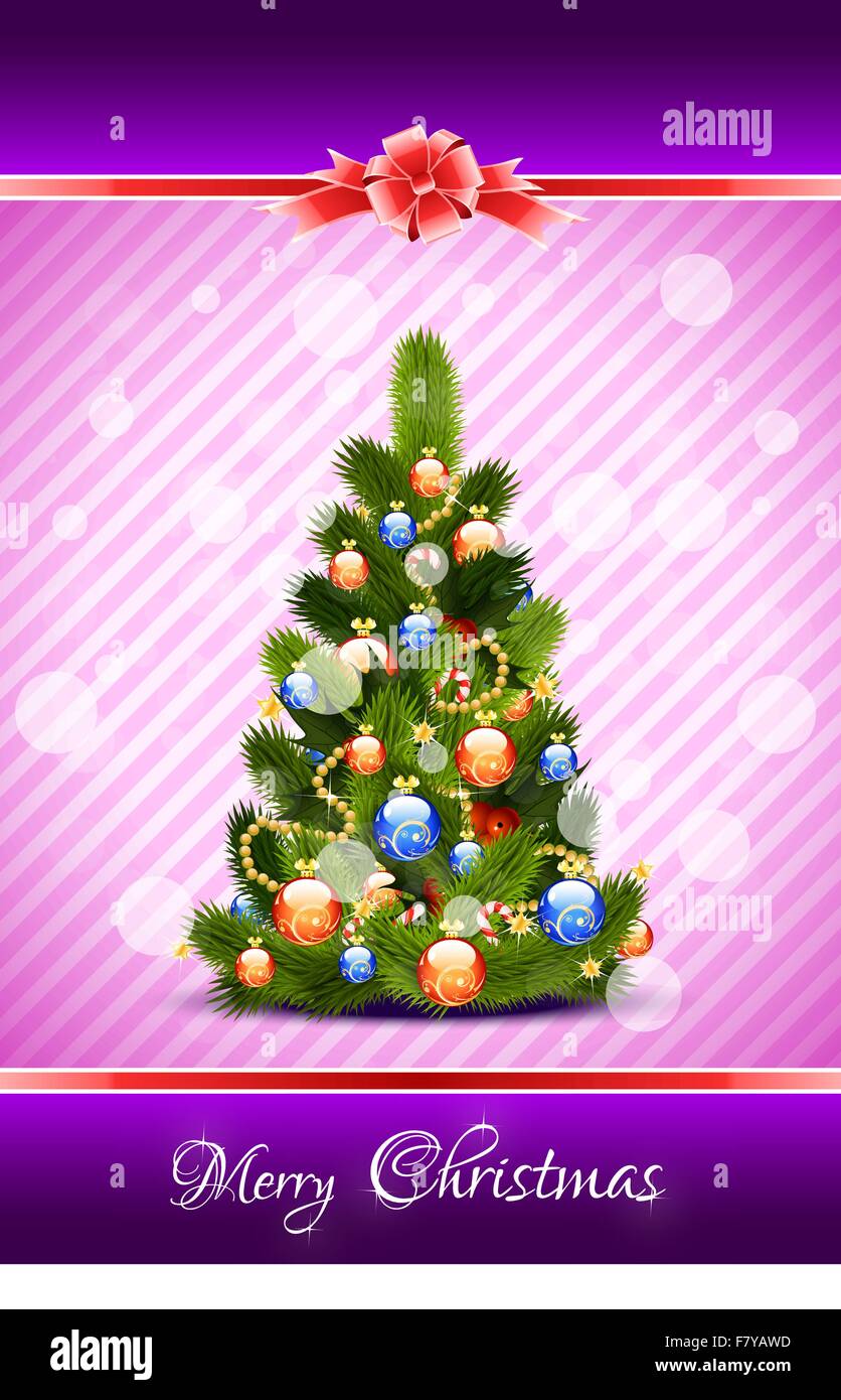 Joyeux Noël Carte de souhaits Illustration de Vecteur