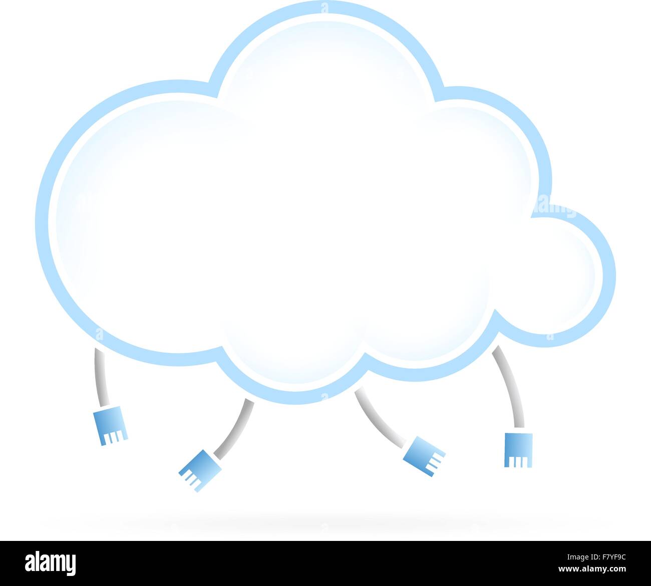 L'icône de l'informatique en nuage Illustration de Vecteur