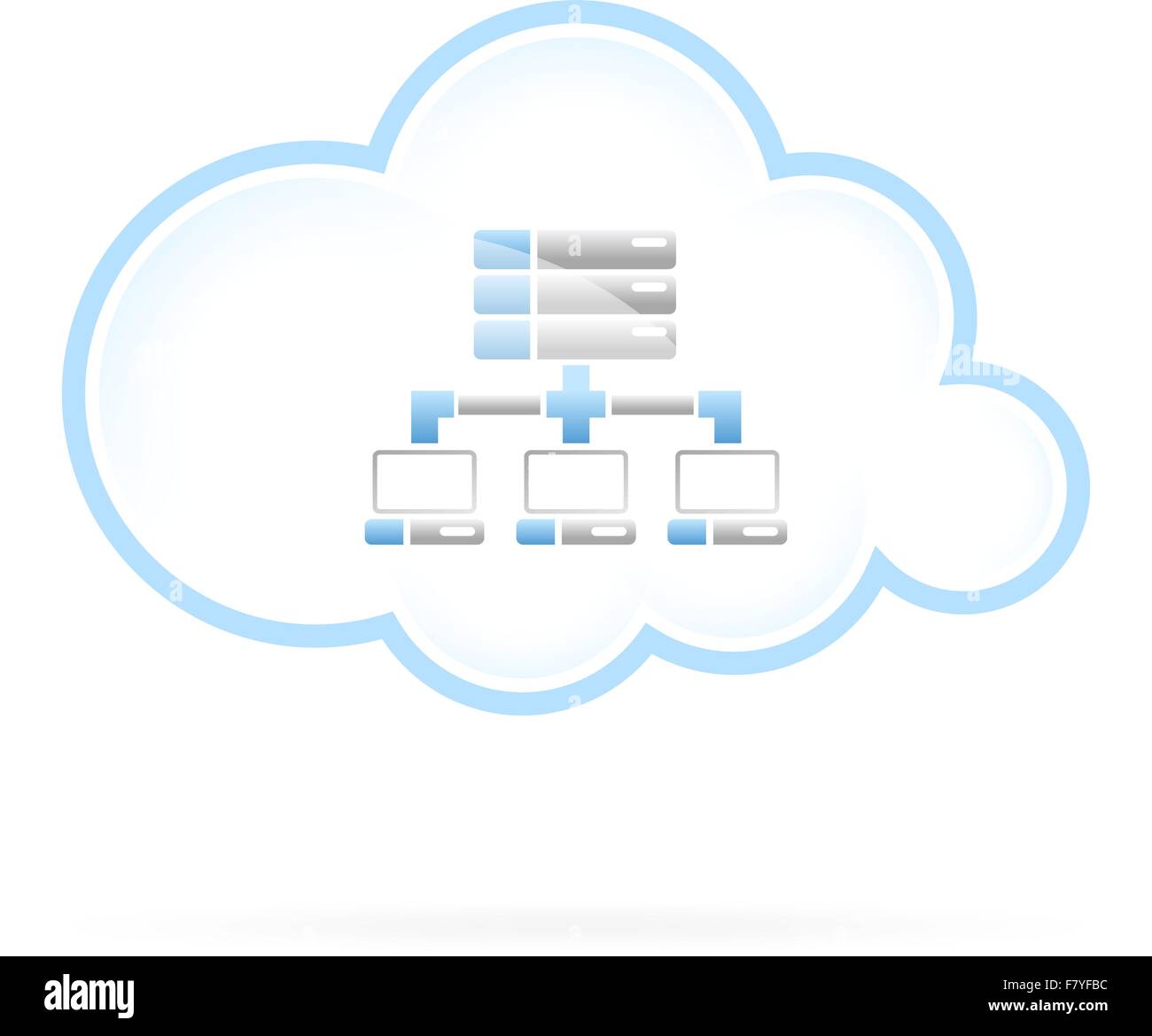 L'icône de l'informatique en nuage Illustration de Vecteur
