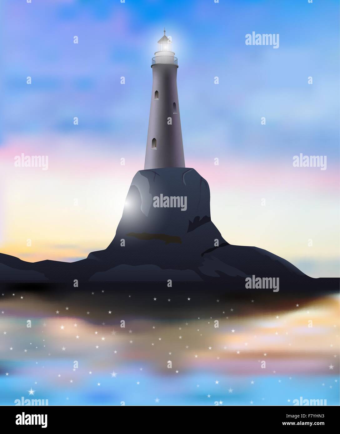 phare Illustration de Vecteur