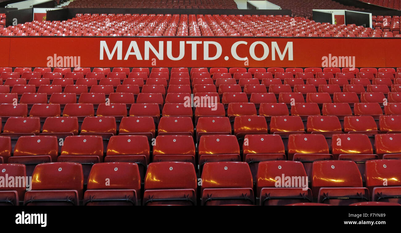 À Old Trafford,manutd.com, Manchester United,Angleterre,UK Banque D'Images