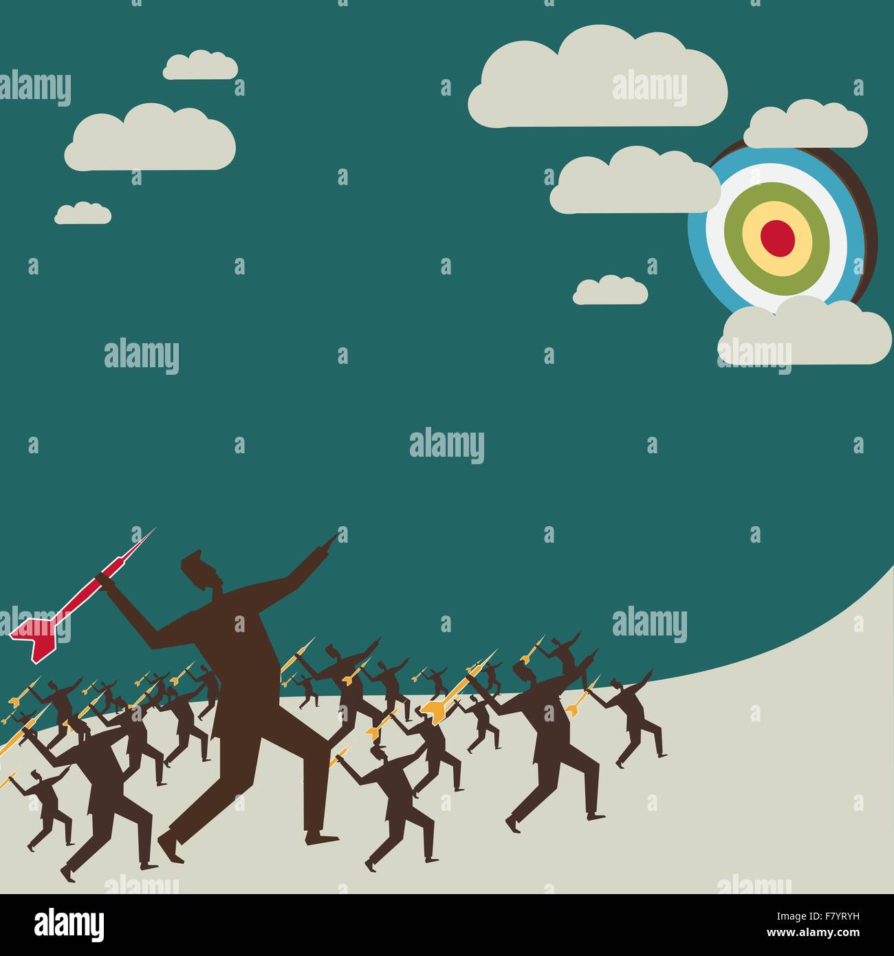 Se concentrer sur votre objectif Illustration de Vecteur Se concentrer sur votre objectif Illustration de Vecteur