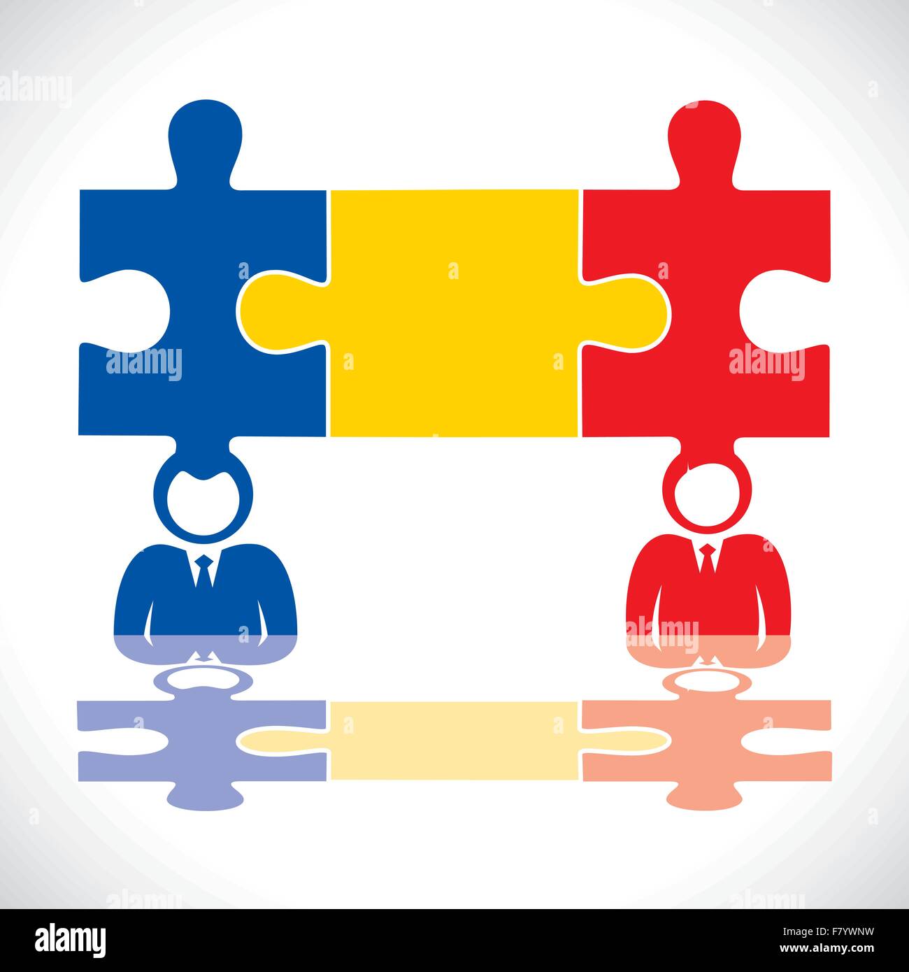 Connexion de pièce de puzzle avec les droits de Illustration de Vecteur