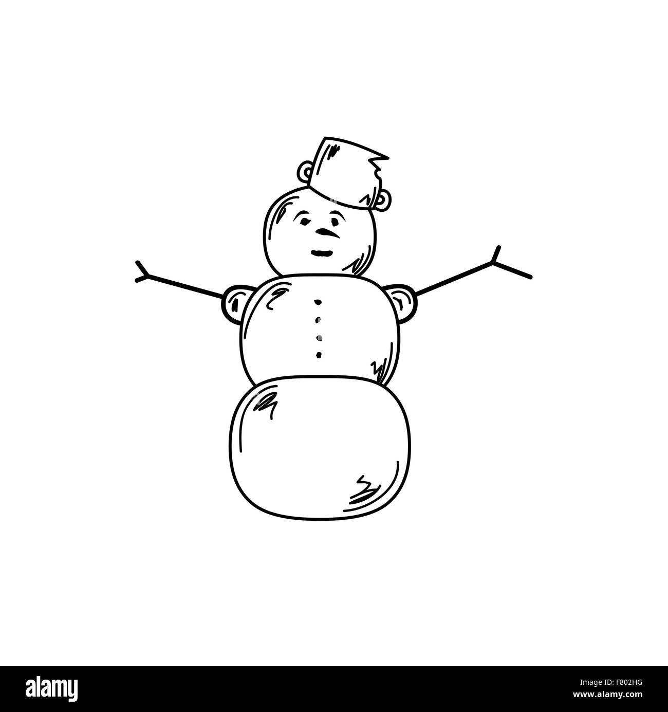 bonhomme de neige Illustration de Vecteur