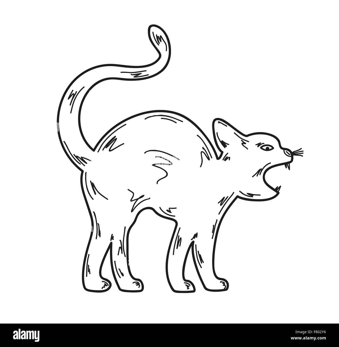 chat en colère Illustration de Vecteur
