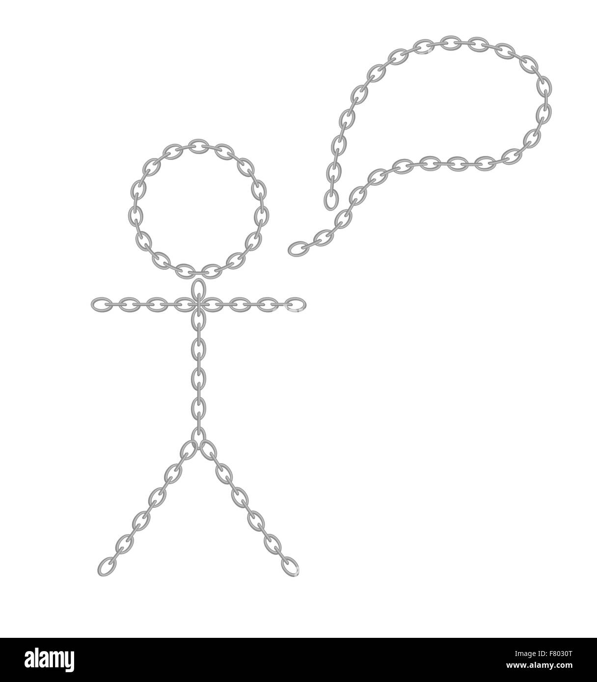 L'homme et de parler de la chaîne de création de bulle Illustration de Vecteur