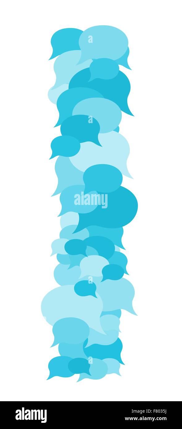 Bulles parler bleu Illustration de Vecteur