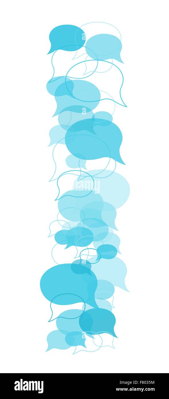 Bulles parler bleu Illustration de Vecteur