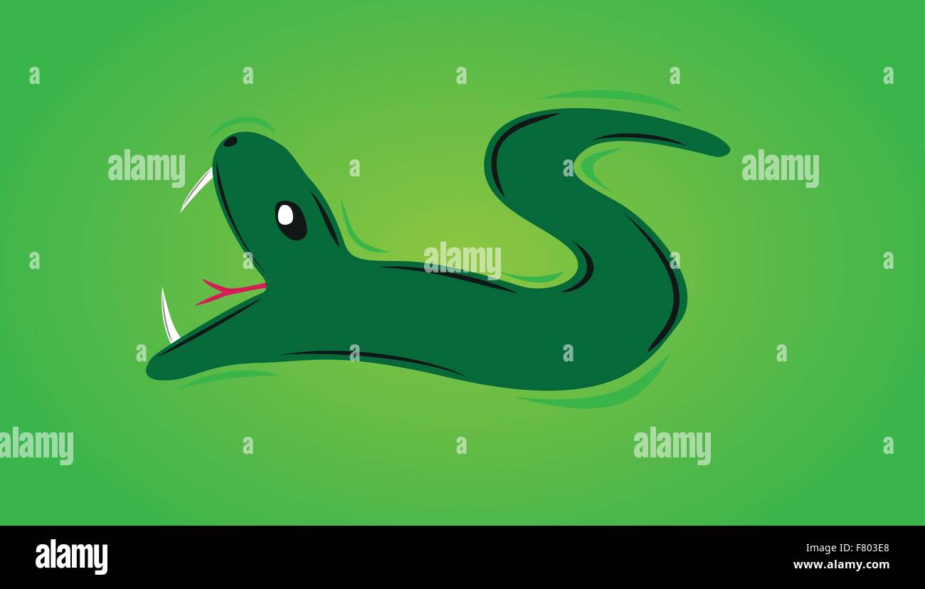 Serpent avec la bouche ouverte Illustration de Vecteur