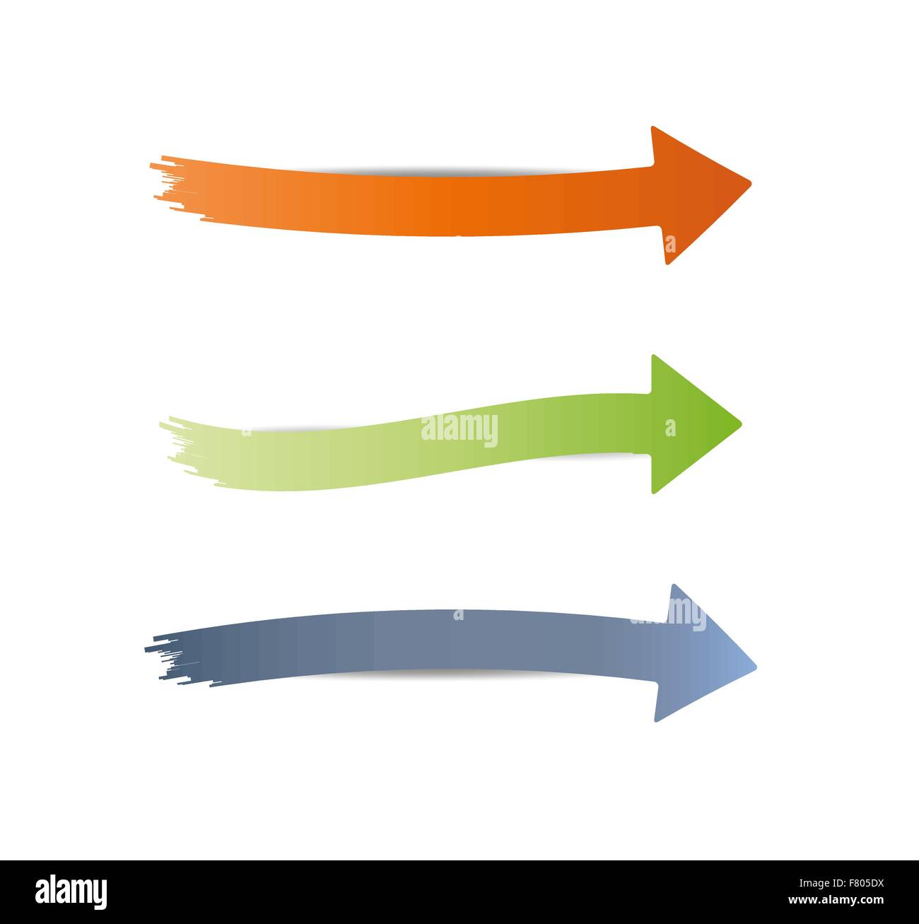 Trois flèches différentes Illustration de Vecteur