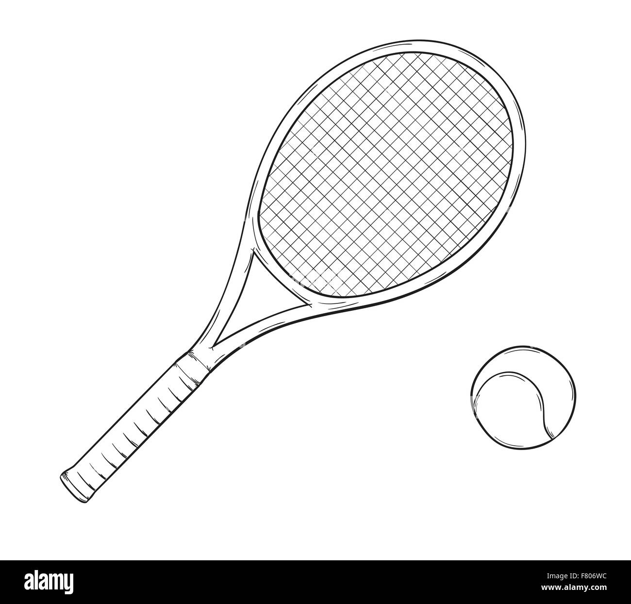 raquette de tennis Illustration de Vecteur