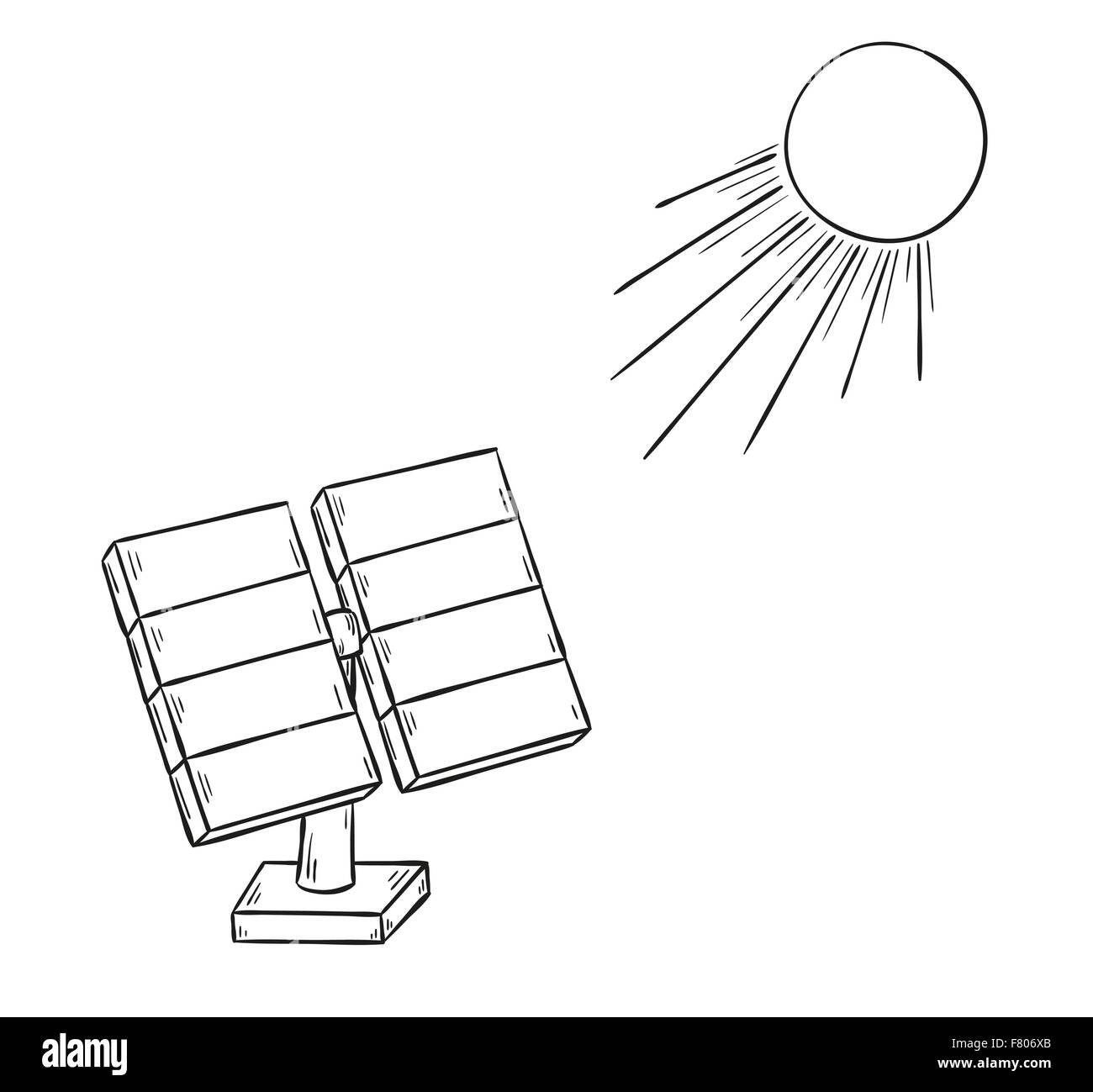 L'énergie solaire et du soleil Illustration de Vecteur