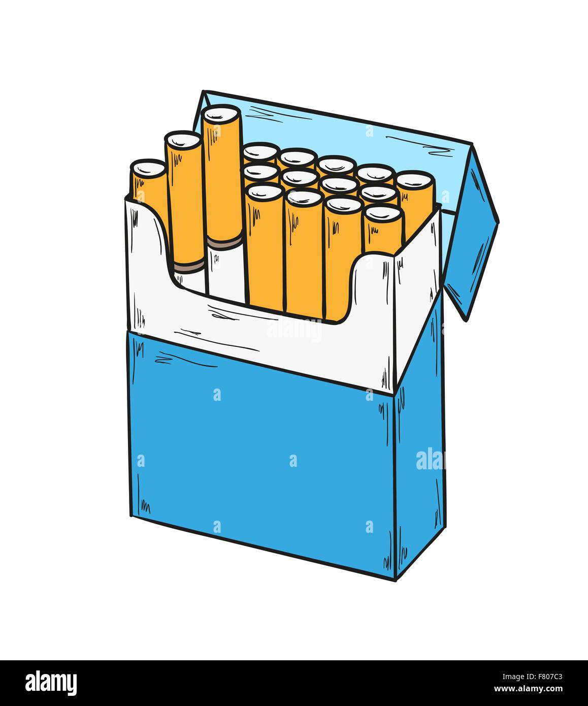 Paquet de cigarettes Illustration de Vecteur