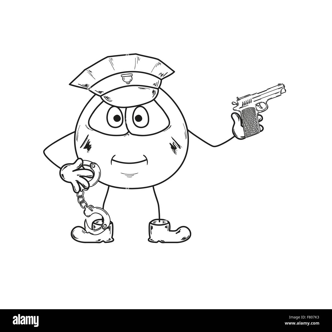 Croquis policier Illustration de Vecteur