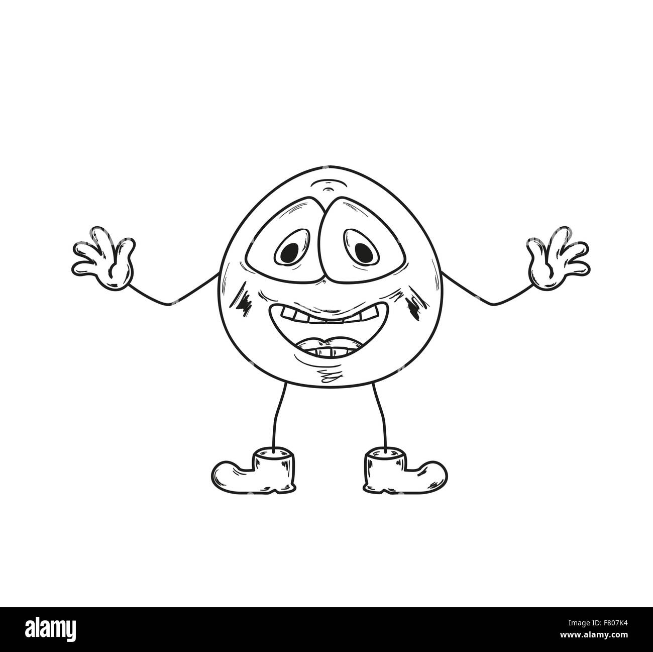Émoticône rire sketch Illustration de Vecteur
