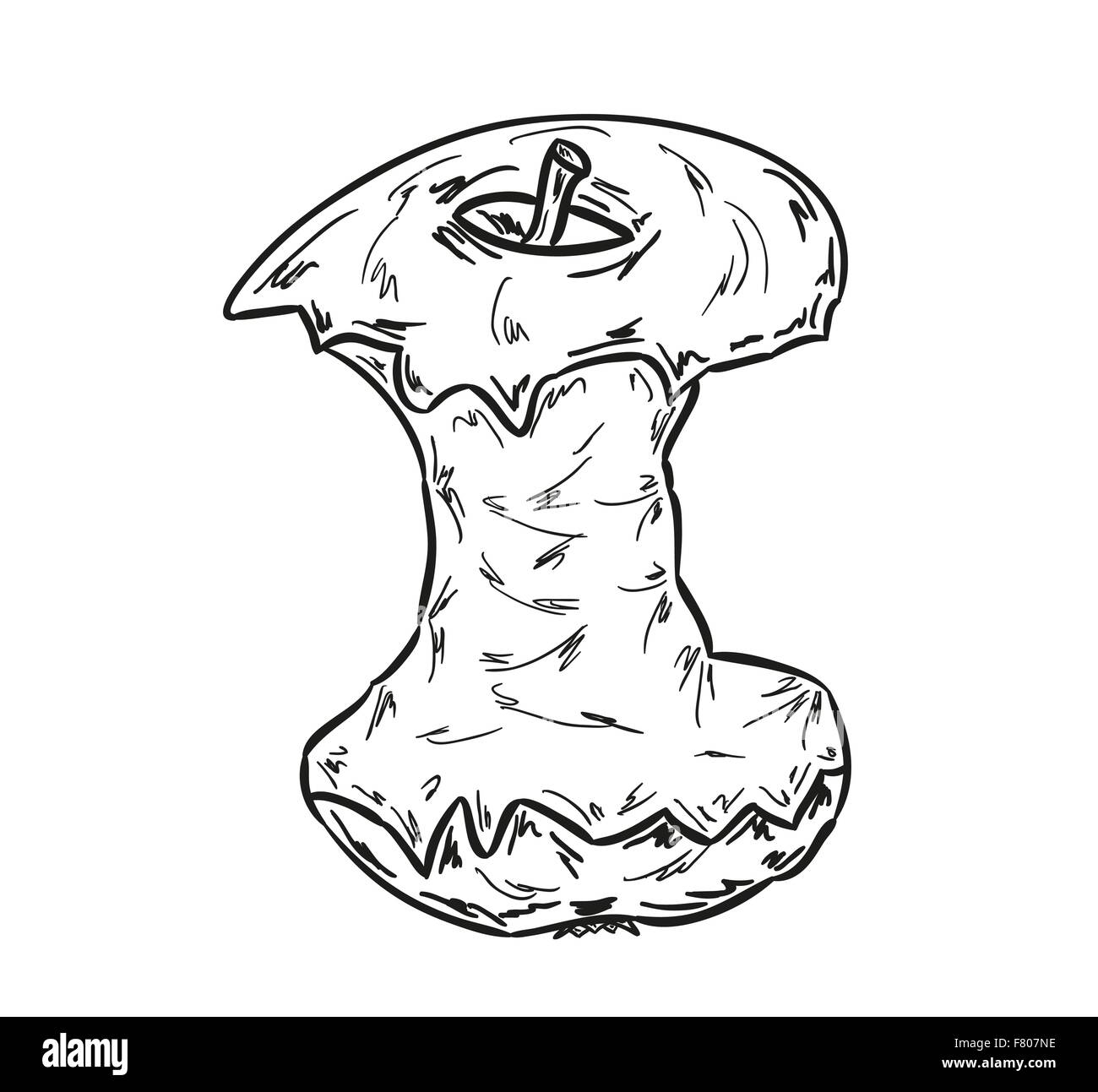 Croquis de base apple Illustration de Vecteur