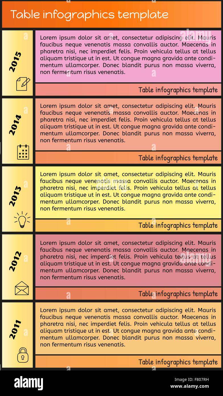 Table couleur infographie Illustration de Vecteur