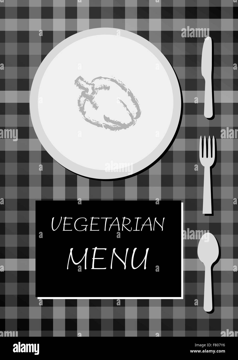 menu végétarien Illustration de Vecteur