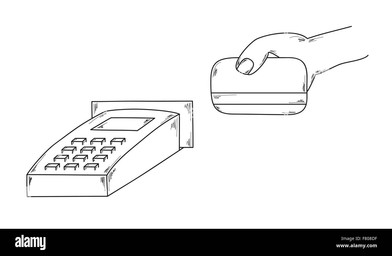 Paiement par carte de crédit Illustration de Vecteur