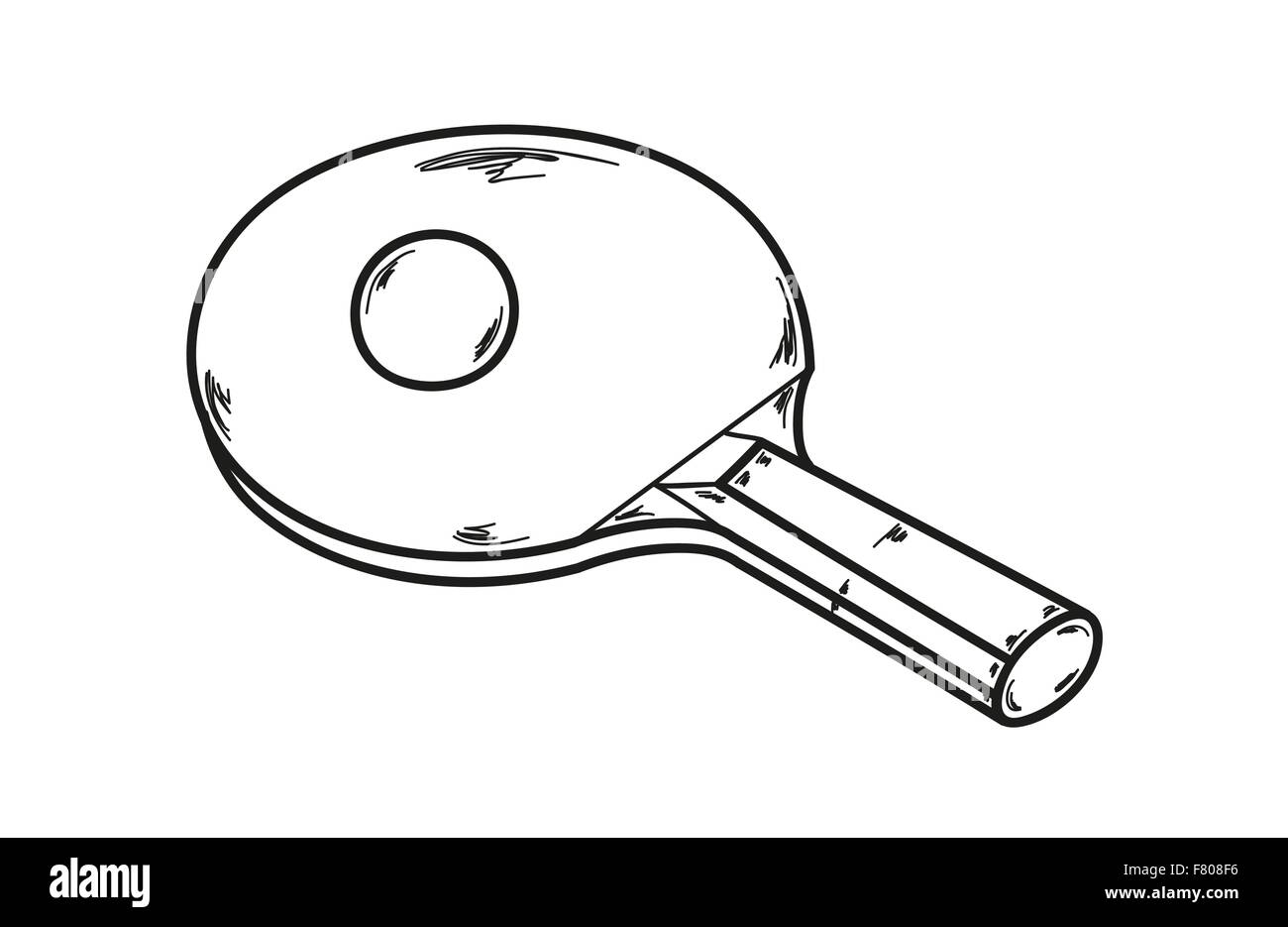 Une raquette de ping-pong Illustration de Vecteur