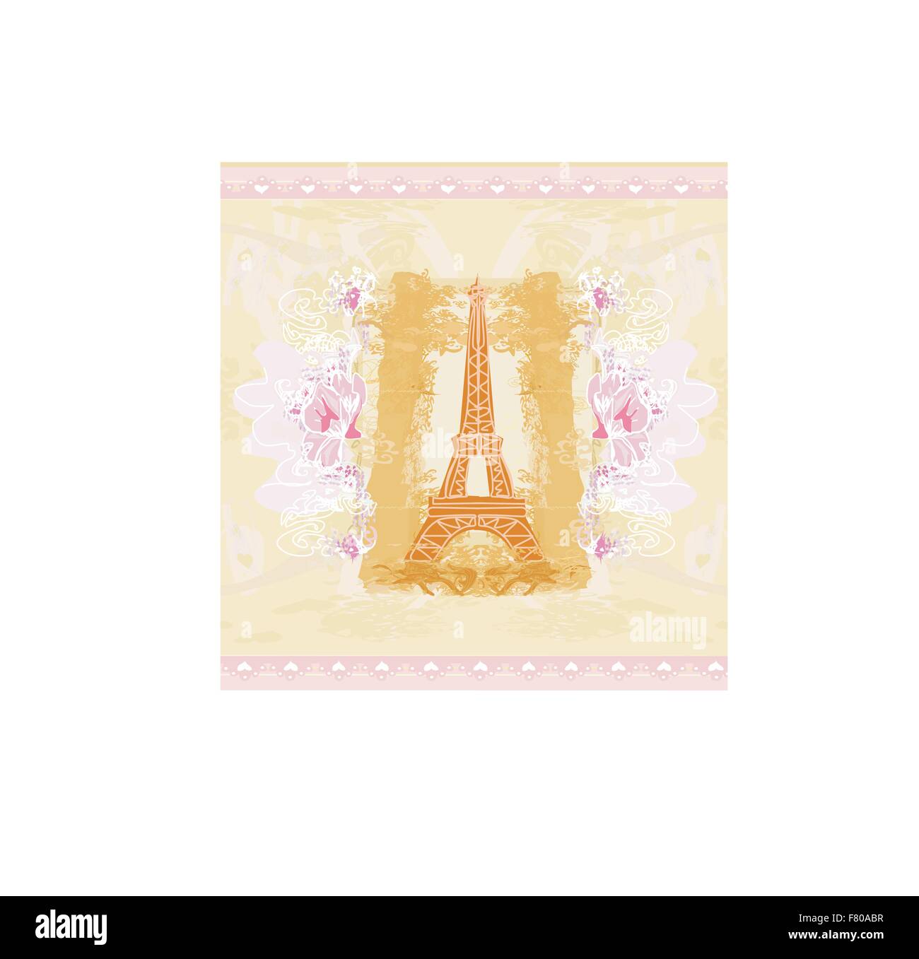 Contexte artistique de la tour Eiffel Illustration de Vecteur