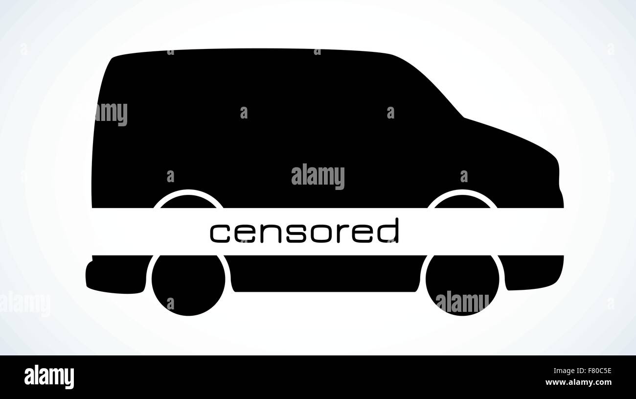 Silhouette voiture censuré Illustration de Vecteur