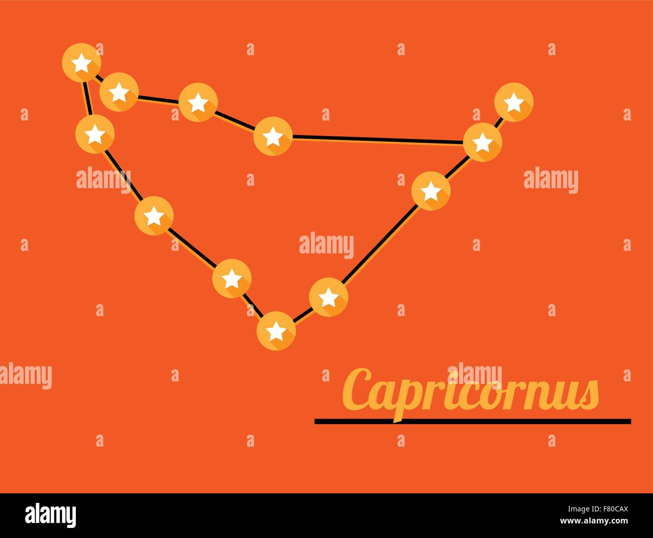 Le capricorne constellation Illustration de Vecteur