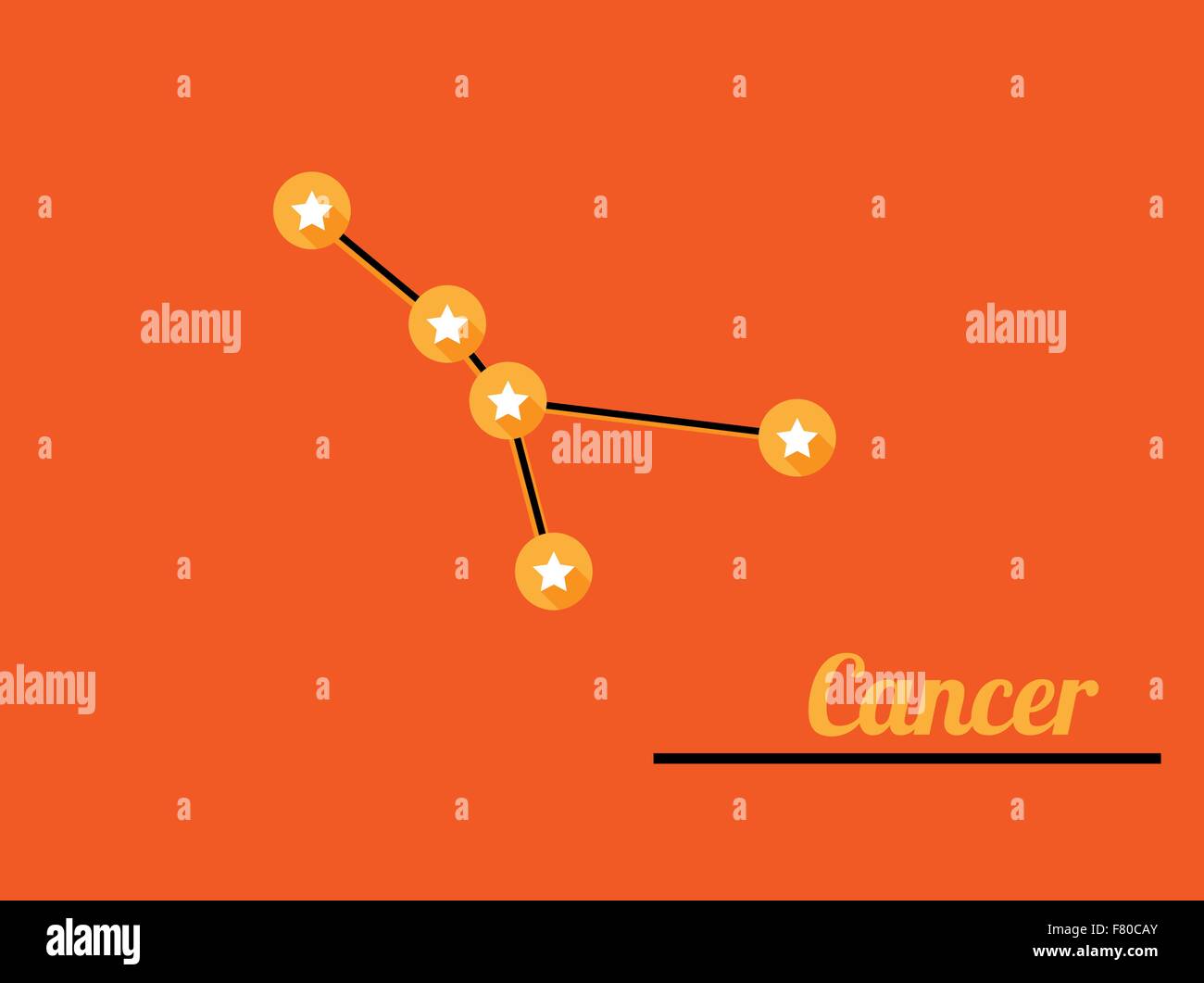 Constellation du cancer Illustration de Vecteur