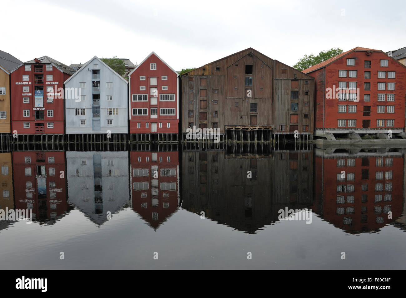 Les entrepôts, bakklandet, Trondheim, Sør-Trøndelag, Norvège Banque D'Images Les entrepôts, bakklandet, Trondheim, Sør-Trøndelag, Norvège Banque D'Images