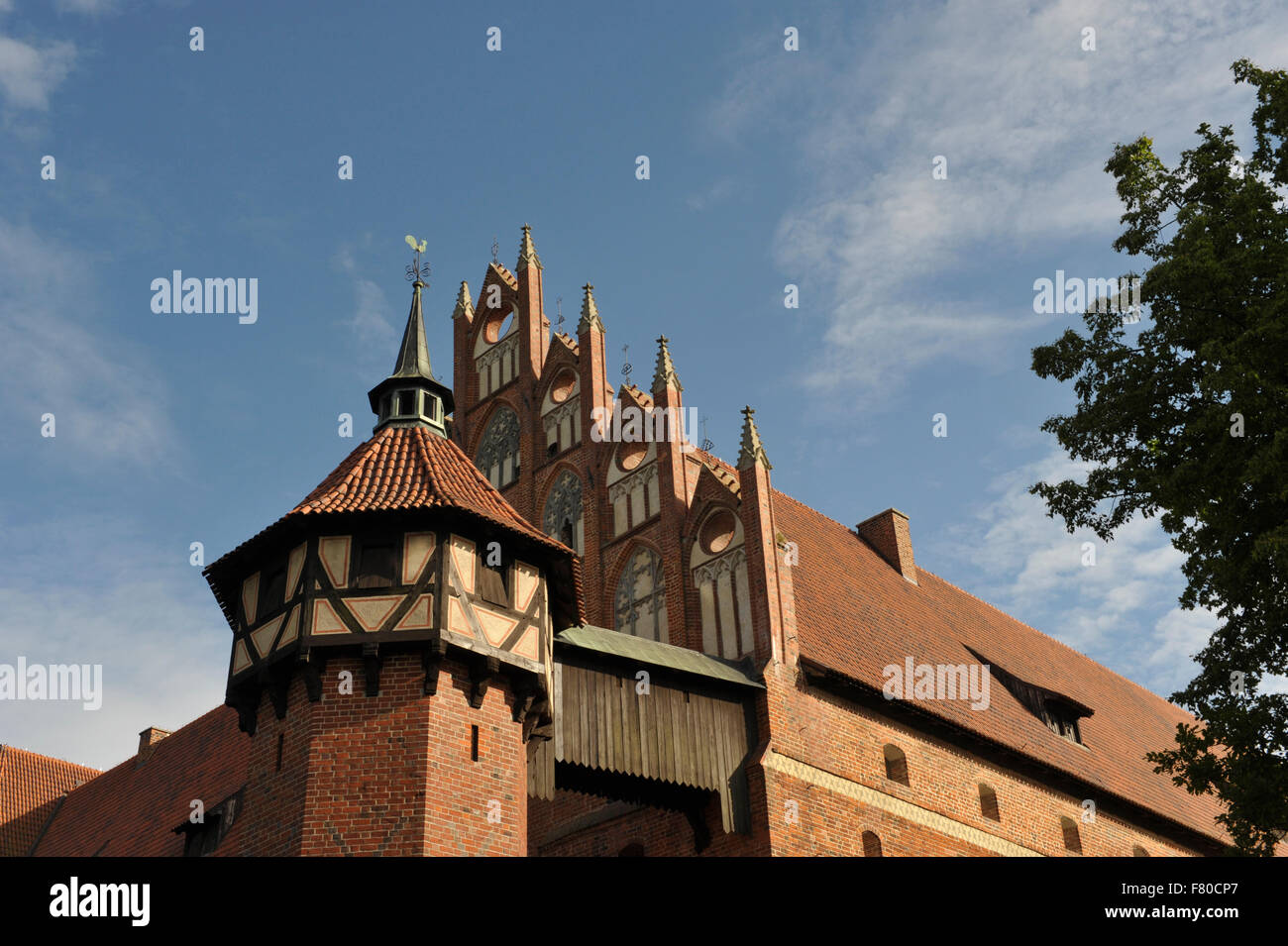 Firmarie de gable, château de Malbork, Malbork, occidentale, Pologne Banque D'Images Firmarie de gable, château de Malbork, Malbork, occidentale, Pologne Banque D'Images