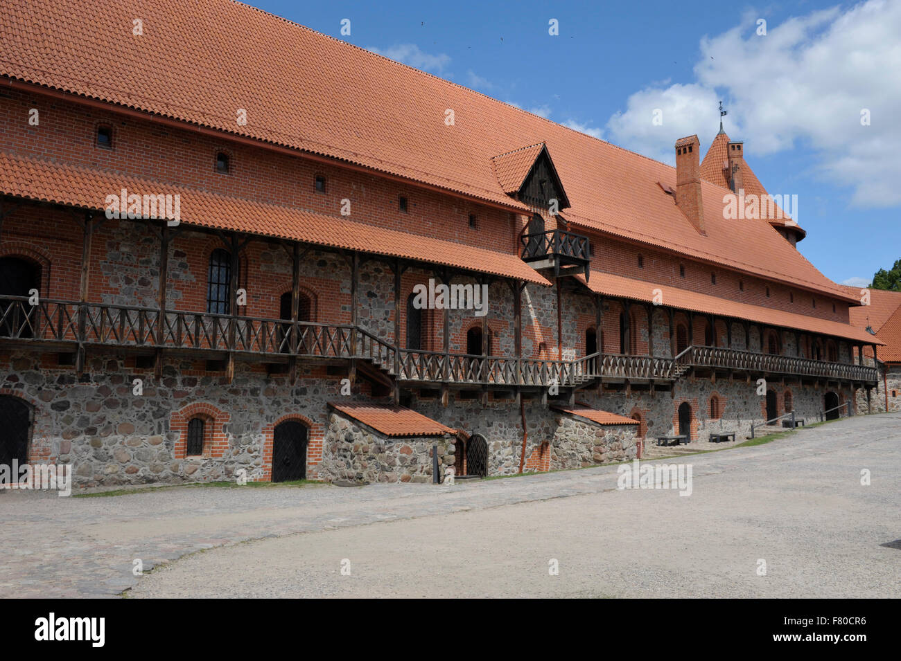 Basse-cour, l'île de Trakai, Lituanie trakai castle, Banque D'Images Basse-cour, l'île de Trakai, Lituanie trakai castle, Banque D'Images