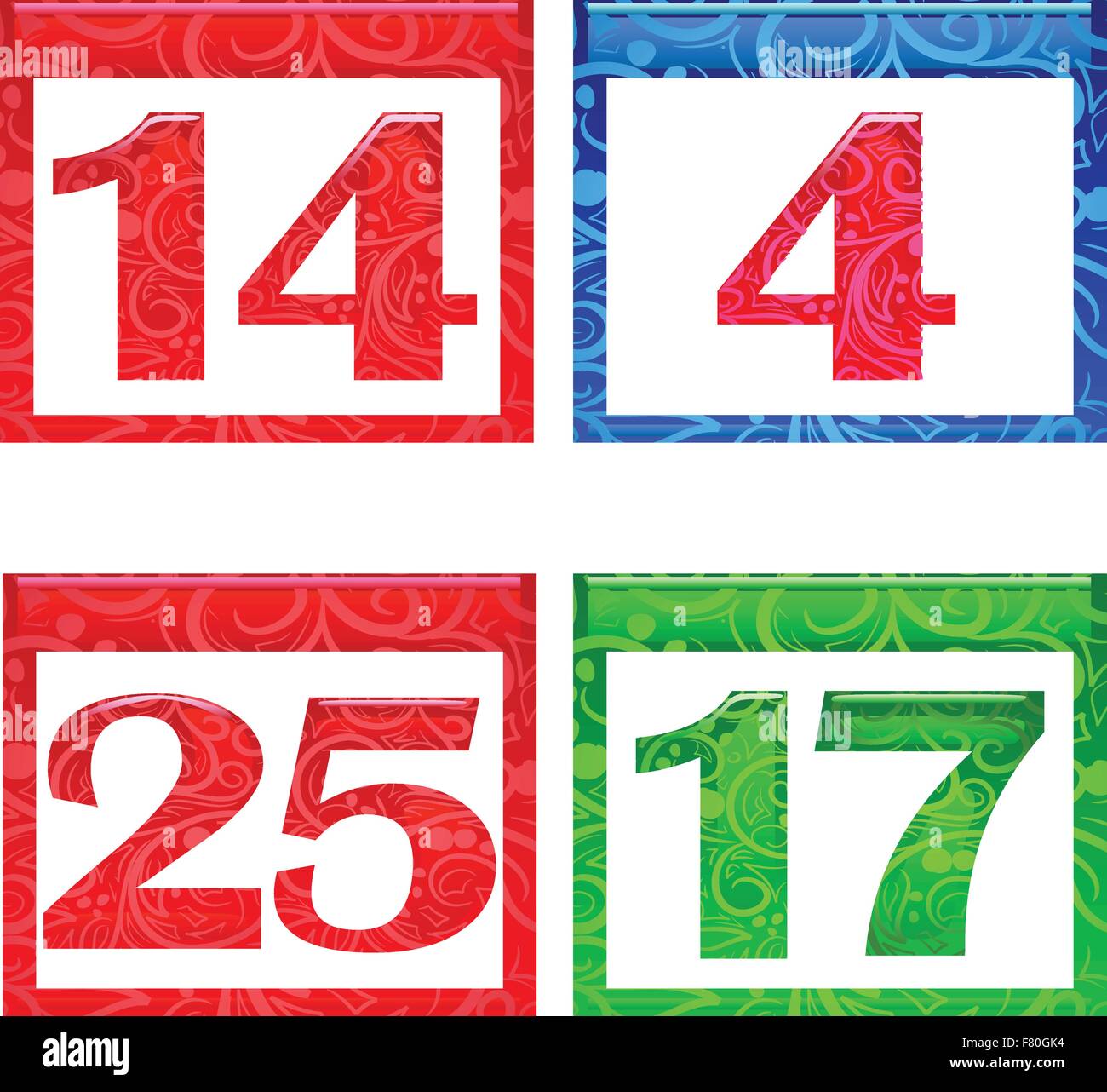 dates du calendrier Illustration de Vecteur